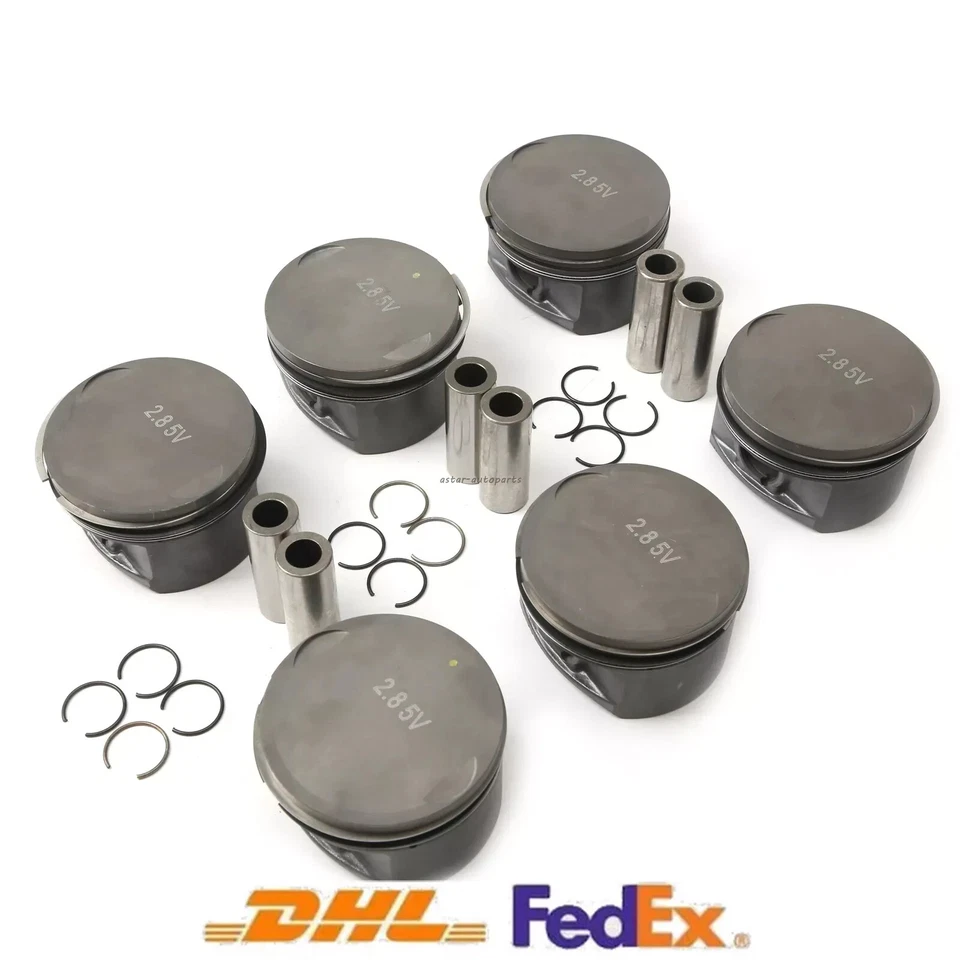 6x pistones y anillos aptos para VW Passat Audi A4 S4 A6 S6 1996-2005 2,8 L AHA ATQ Foto 1 de 4