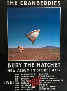 THE CRANBERRIES BURY THE HATCHET 1999 ALBUM PROMO POSTER 48" X 36" ROLLED MINT - Picture 1 of 1