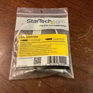 StarTech MUYHSMFFADW 3.5mm 4 Position To 2 X 3 Position 3.5mm Headset Splitter  - Picture 1 of 3