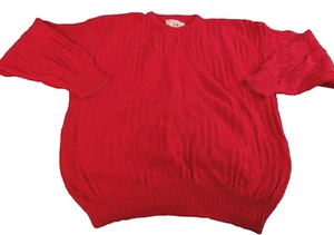 Vintage The Fox Collection 100% Baumwolle Pullover Gr. L Made In The USA Rot Anker - Bild 1 von 8