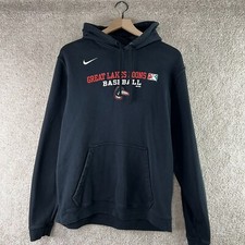 Great Lakes Loons Sweatshirt Mens Large Black Hoodie Nike Pullover Swoosh Logo