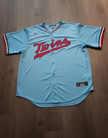 Nike Retro Minnesota Twins Baseball Light Blue Jersey Men MLB XL Cover