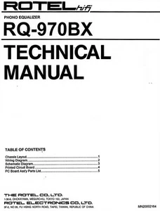 Service Manual-Anleitung für Rotel RQ-970 BX  - Bild 1 von 1
