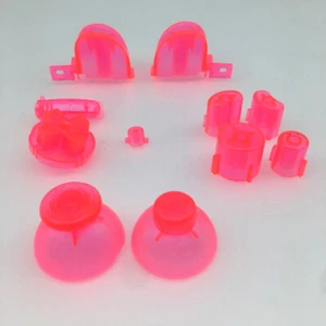 Clear pink ABXYZ/L R Buttons+Analog ThumbSticks D-pad for Nintendo Gamecube NGC - Picture 1 of 3