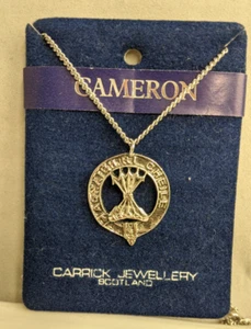 Carrick Schmuck Schottland Cameron Clan silberfarbene Halskette mit Anhänger - 9,29 g - Bild 1 von 10