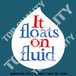 VINTAGE FLOATS ON FLUID DECAL STICKER MINI LEYLAND BMC AUSTIN OLD SCHOOL DECALS - Bild 1 von 1