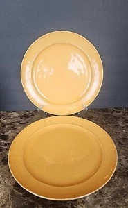 Set Of 2 Pottery Barn Cambria Saffron Dinner Plates 11 3/4" Yellow - Picture 1 of 7