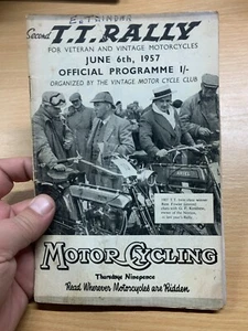 6. JUNI 1957 2. T T RALLYE MOTORRAD OFFIZIELLES SOUVENIRPROGRAMM (LL) - Bild 1 von 9