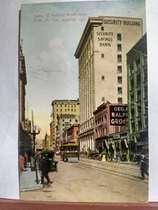 Postales de colección 6th Street Los Angeles California trolley y coche de colección - Imagen 1 de 6