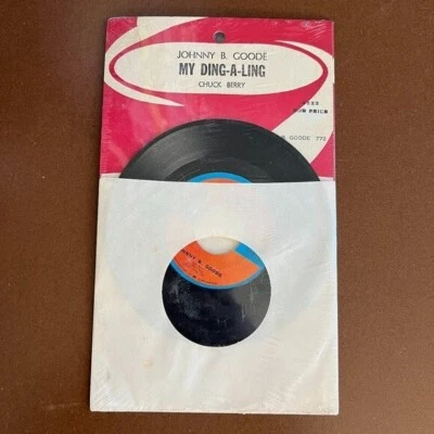 1972 Chuck Berry Chess Records 45 Johnny B. Goode My Ding-a-ling CH 2131 SEALED - Image 1 of 2
