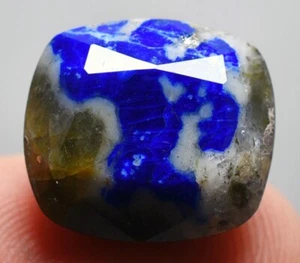 Lazurit und Bande Kissenschliff aus Afghanistan / 19,70 Karat - Bild 1 von 11