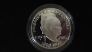 1990-P Proof Eisenhower Commemorative Silver Dollar $1 - Picture 1 of 4