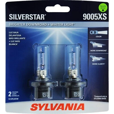 Sylvania Silverstar 9005XS HB3A 65W Two Bulbs Headlight Replacement Made in USA - Image 1 of 4