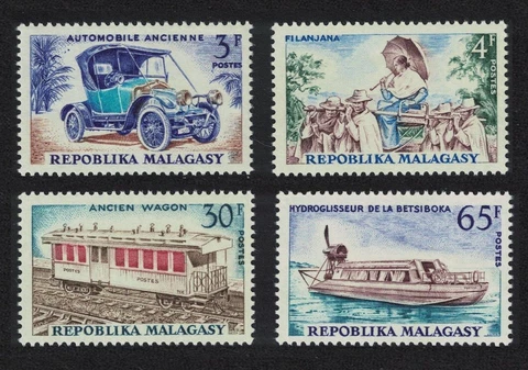 Malagasy Rep. Car Ship Postal Transport 4v 2nd issue 1966 MNH SG#102-109 Cover