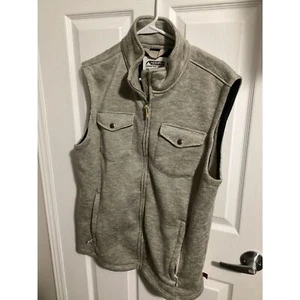 Giubbotto Mountain Khakis uomo grande grigio pile full zip tasche escursionismo - Foto 1 di 1