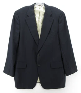VINTAGE Paul Stuart Sport Coat Men 42 Long Blue Blazer Wool Jacket Navy Lined - Picture 1 of 14