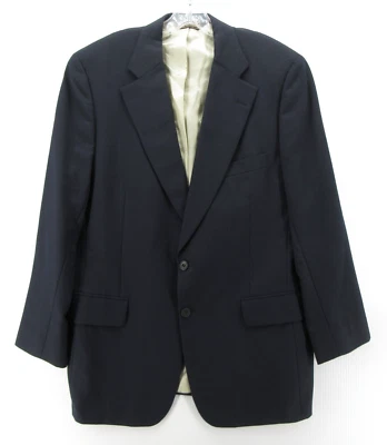 VINTAGE Paul Stuart Sport Coat Men 42 Long Blue Blazer Wool Jacket Navy Lined - Image 1 of 4