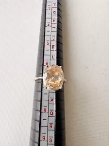 vintage 925 sterling silver yellow zircon women's ring size 6.5, combined shippi - Picture 1 of 3