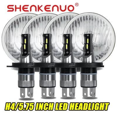 4Pcs for Chevrolet LUV 1975-1977 5.75" 5-3/4 6000k LED Headlights Hi-Lo Beam - Image 1 of 4
