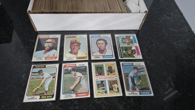 Lote de 550 Topps Starter Set 1974 EX-VG grado sin dups Foto 1 de 2
