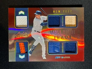 2020 Panini Absolute Jeff Mcneil Patch /49 Red Jersey Bat Glove Mets - Picture 1 of 2