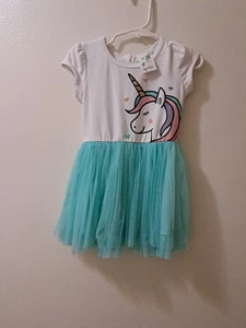 Lily Bleu Toddler Dress Unicorns Size 2 Toddler Tulle Polyester Pullover - Picture 1 of 14