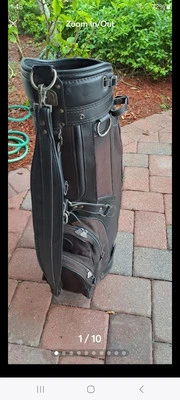 Сумка для гольфкара DAIWA черная 6ways, плечевые ремни, все молнии работают, но молния не - Изображение 1 из 4