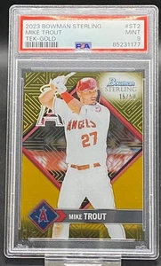 Bowman Sterling Tek Gold Mike Trout Angels 2023 #ed 12/50 clasificación PSA 9 - Imagen 1 de 2