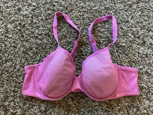 Victoria Secret BH 38B gefüttert perfekte Abdeckung rosa Schimmer leichter BH sehr guter Zustand - Bild 1 von 11