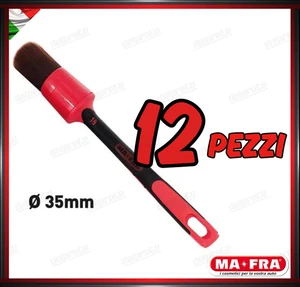 X12 MAFRA - PENNELLO 35mm RED BRUSH CAR DETAILER PULIZIA INTERNO ESTERNO AUTO - Picture 1 of 11