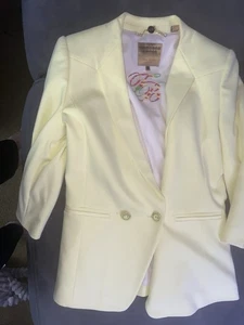 Ted Baker London gelber Blazer Größe 1 oder US-Größe 4 NEU 349 $ - Bild 1 von 6