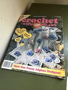 Crochet With Heart ❤️ Premier Issue 1996 With 25 Projects Inside! Vests Rug Bear - Picture 1 of 8