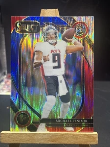 2024 Select Michael Penix Jr Blue And Red Shock (RC) #235 Club Level Falcons. - Bild 1 von 2