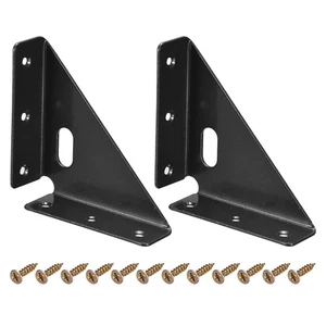 4Pack 86x86mm Angle Corner Bracket Steel Braces Joining Support w Screws Beige - Afbeelding 1 van 6
