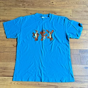 VINTAGE The Disney Store T Shirt Mens Large Teal Winnie the Pooh Tigger - Bild 1 von 4