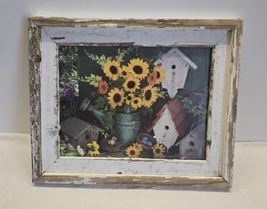 Reclaimed Rustic White Barn Wood Picture Open Frame No Glass Back Cover 15 x 12" - Picture 1 of 9
