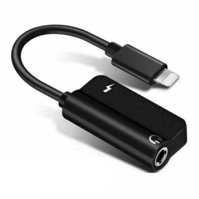 3.5mm Headphone Jack AUX Splitter Adapter and Charger For iPhone 12 11 XS X 8 7 - Image 1 of 4