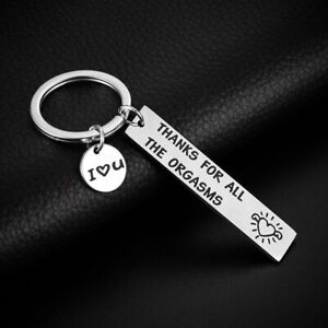 You Key Chain Couple Keyring Thanks for All The Orgasms Boyfriend Husband Gift