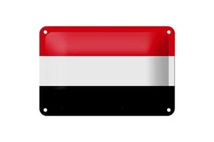 Blechschild Flagge Jemen 18x12 cm Flag of Yemen Deko Schild - Picture 1 of 5