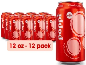 Poppi Classic Cola präbiotische Soda - 12er Pack/12 flüssige Unzen Dosen - Bild 1 von 1