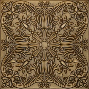 Bellissima piastrella da soffitto finitura antica R39 20"x20" OTTONE ANTICO FAI DA TE VENDITA!! - Foto 1 di 2