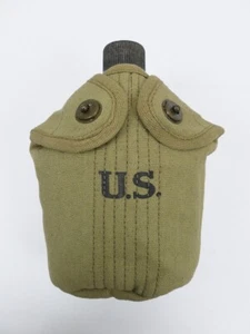 #04 Set US ARMY Feldflasche (Original) mit Becher und Feldflaschenbezug - Bild 1 von 10