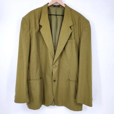 Gap Mens Sport Coat Size XL Green Plaid Check Cotton Blazer Career Office - Image 1 of 4