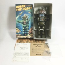 Billiken Robby the Robot MECHANICAL near mint-condition moss green Tin Walking