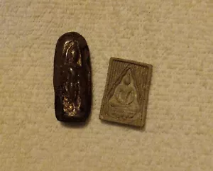 Solid VTG Earthen Thai Amulet Buddha Talisman Khmer Myanmar Vietnam War - Picture 1 of 3