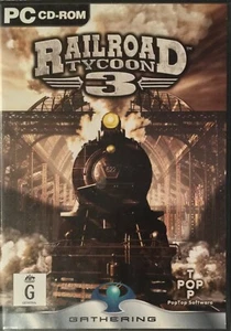Railroad Tycoon 3 2003 PC CD-ROM Windows Sid Meier franqueo gratuito raro - Imagen 1 de 3