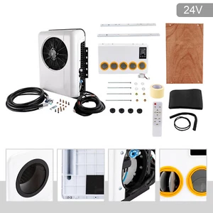 24V Air Conditioner Electric Parking Truck Cab A/C 10200btu Fit Truck Caravan RV - Foto 1 di 21