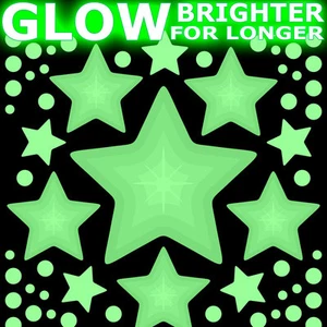 GLOW IN THE DARK STARS Bedroom Wall Stickers room door ceiling baby nursery car - Picture 1 of 2