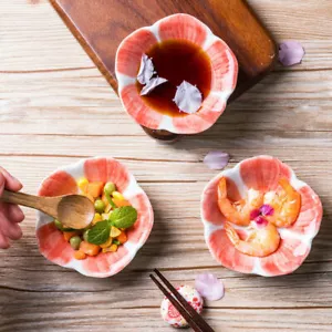 2X Klein Keramik Teller Schale Japanisch Kirschblüte Blumen Wüste Sushi Geschirr - Bild 1 von 10