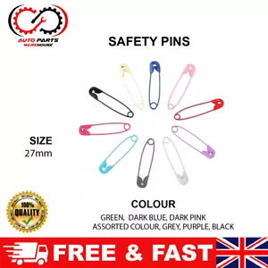 Multicolor Small Safety Pins Hemming Craft Dressmaking 27mm Sewing Mini Safe Pin - Picture 1 of 46